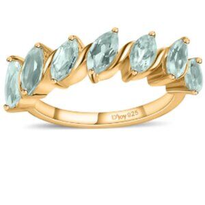 Sky Blue Topaz 7 Stone Ring